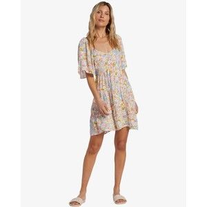 Billabong Take A Chance Babydoll Dress Salt Crystal Women's Size Small